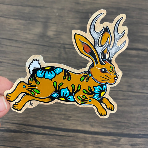 Jackalope Rabbit Tattoo Mexican Folk Art Sticker Decal