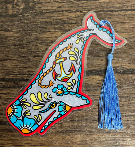 American Traditional Whale Tattoo Bookmark - Nautical Anchor Moby Dick Sea Ocean Adventure