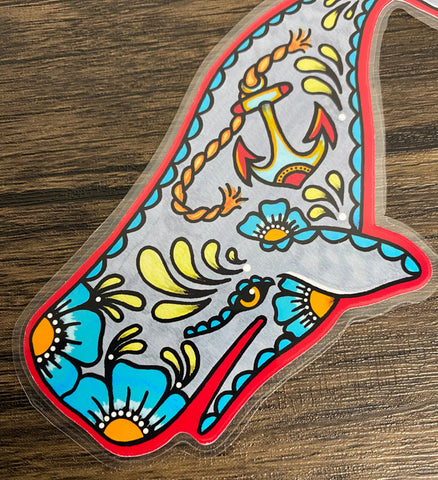 American Traditional Whale Tattoo Bookmark - Nautical Anchor Moby Dick Sea Ocean Adventure