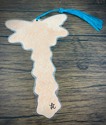 Sacred Heart Dragonfly Bookmark - Choose Your Tassel Color