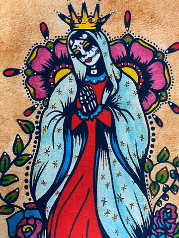 Day of the Dead "Virgen de Guadalupe" Tattoo Art Print