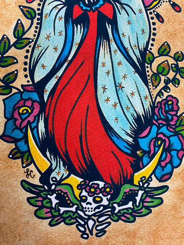 Day of the Dead "Virgen de Guadalupe" Tattoo Art Print