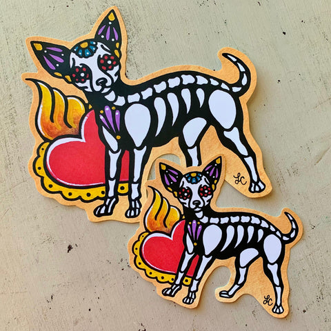 Day of the Dead Chihuahua Decal Sticker