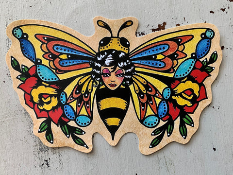 Traditional Tattoo Bee Sticker Decal