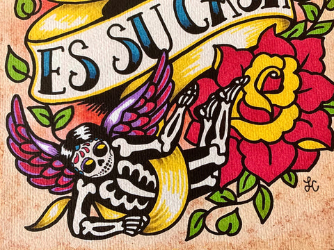 "Mi Casa Es Su Casa" Sign Day of the Dead Art Print