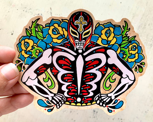 Day of the Dead Luchador Wrestler Decal Sticker