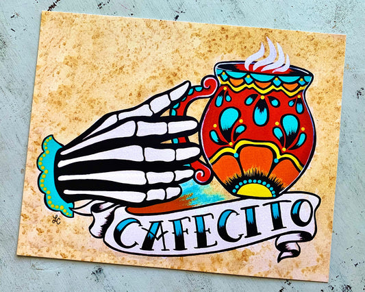 "Cafecito" Mexican Coffee Art Print