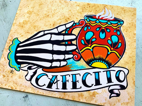 "Cafecito" Mexican Coffee Art Print