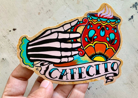 "Cafecito" Mexican Coffee Vinyl Sticker Decal or Magnet