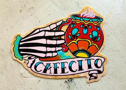 "Cafecito" Mexican Coffee Vinyl Sticker Decal or Magnet