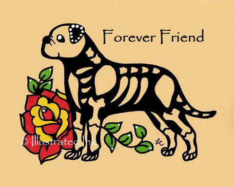 Day of the Dead Dog BULLMASTIFF Dia de los Muertos Art Print - Customizable