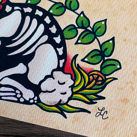 Day of the Dead Bunny Rabbit Art Print